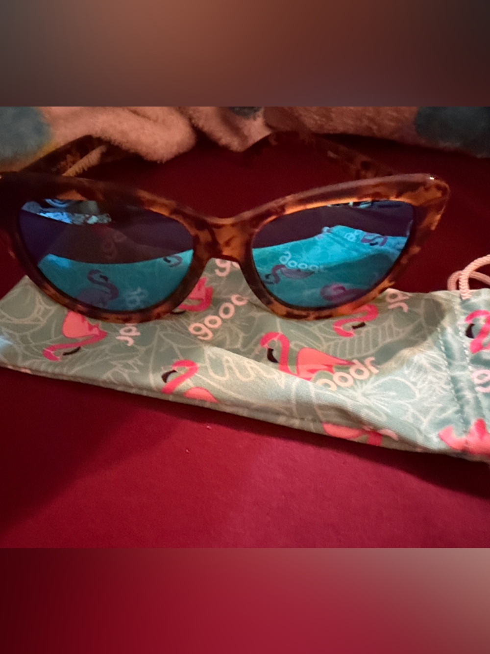 Like New GoodR Tortoiseshell Sunglasses with Blue Lenses. Fast as a Shell